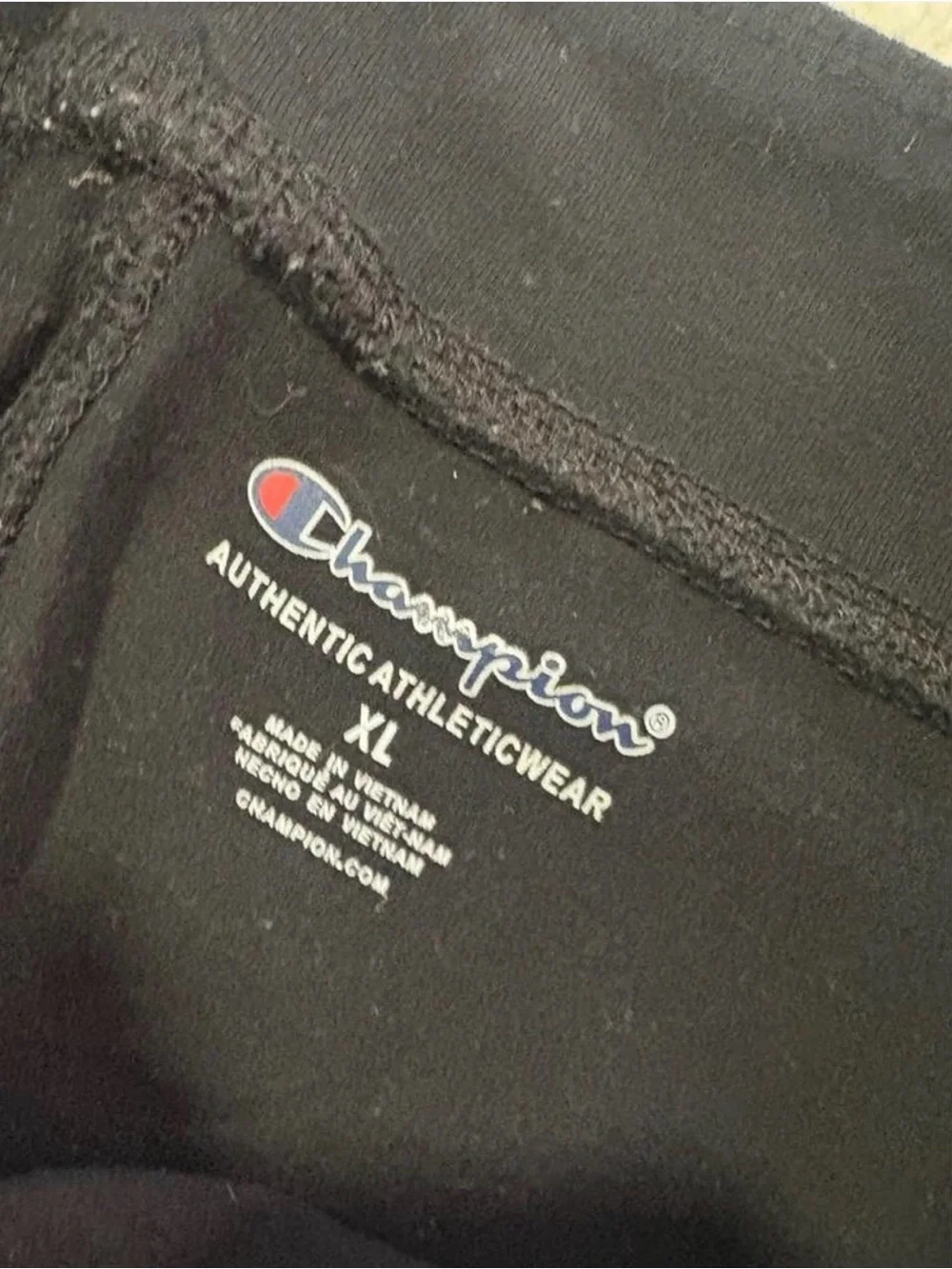 🩷$3 BUNDLED- Champion Black Bike Shorts with White Script Logo